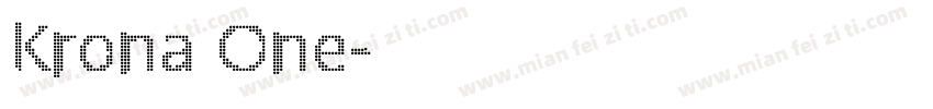 Krona One字体转换